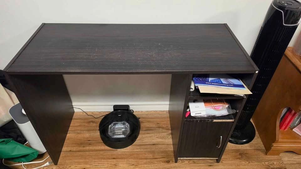 Compact Dark Wood Study Desk - photo 3
