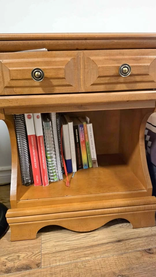 Vintage Wooden Nightstand / End Table