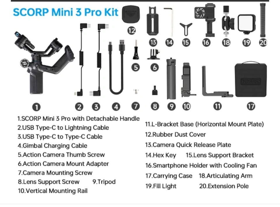 FeiyuTech SCORP Mini 3 Pro Camera Gimbal Kit - photo 3
