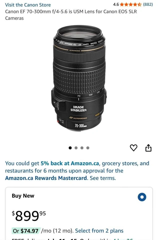 Cannon lens EF - 70-300mm USM - photo 3