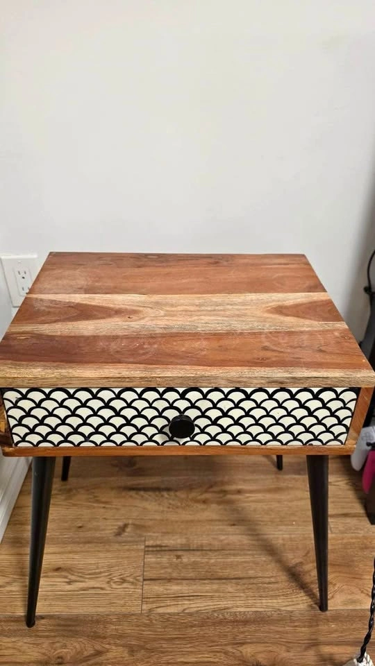 Boho Mid-Century Modern Nightstand