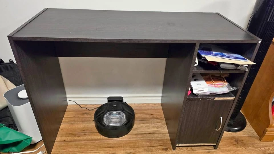 Compact Dark Wood Study Desk