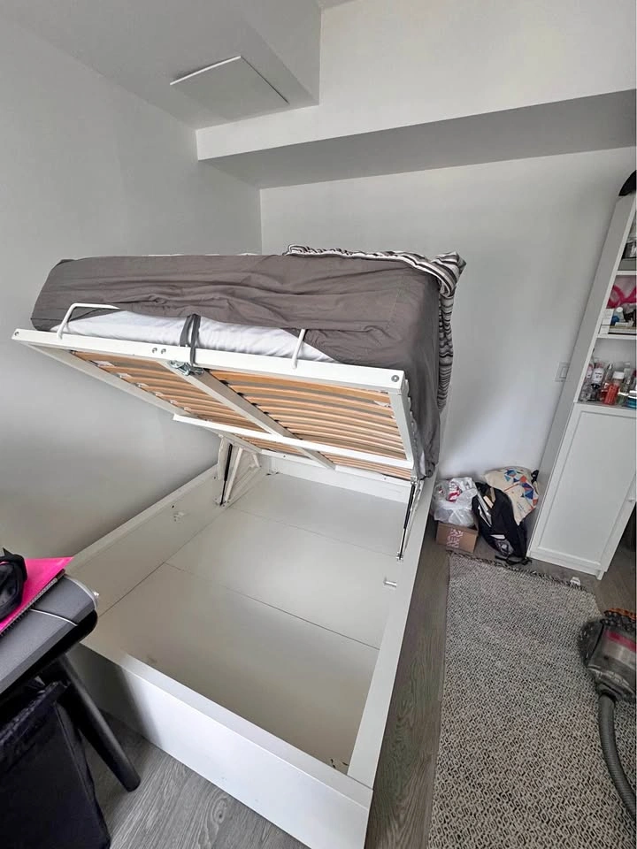 IKEA MALM White Double Ottoman Bed Frame
