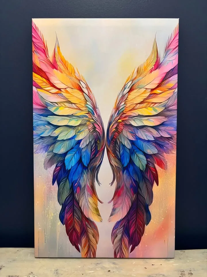 Colourful Angel Wings Canvas Wall Art image indicator(2)