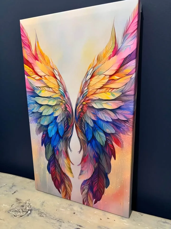 Colourful Angel Wings Canvas Wall Art image indicator(4)