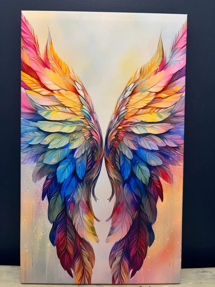 Colourful Angel Wings Canvas Wall Art image indicator(5)