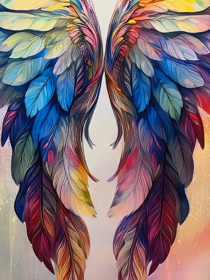 Colourful Angel Wings Canvas Wall Art image indicator(8)