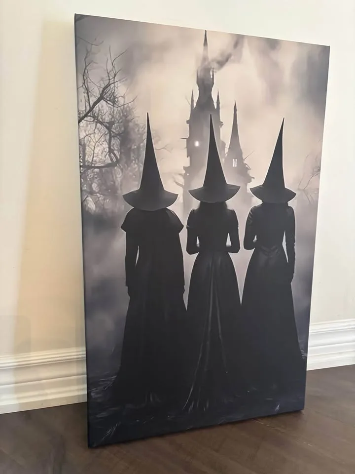 Amazing Three Witches Canvas Wall Art Ready To Hang image indicator(5)