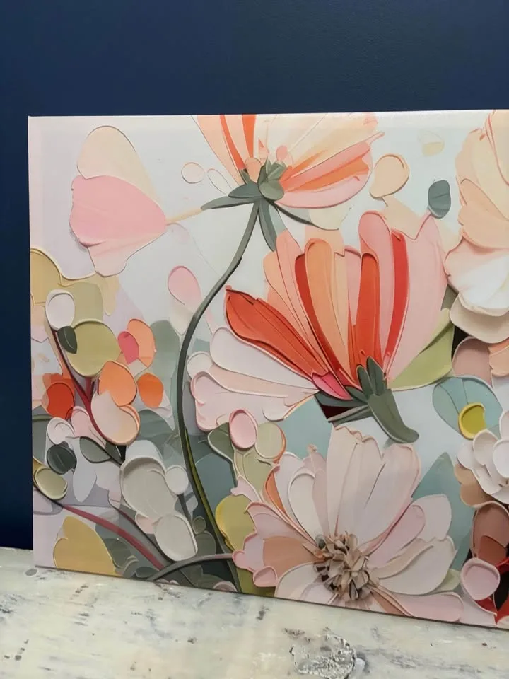 Modern Bohemian Floral Canvas Wall Art Ready To Hang image indicator(2)