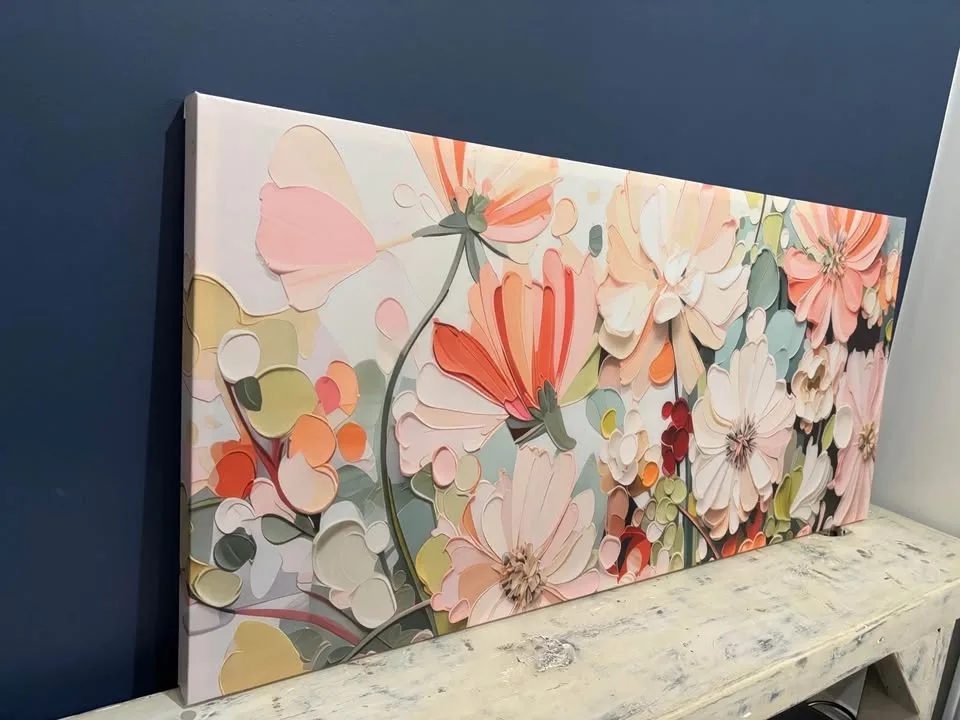 Modern Bohemian Floral Canvas Wall Art Ready To Hang image indicator(5)