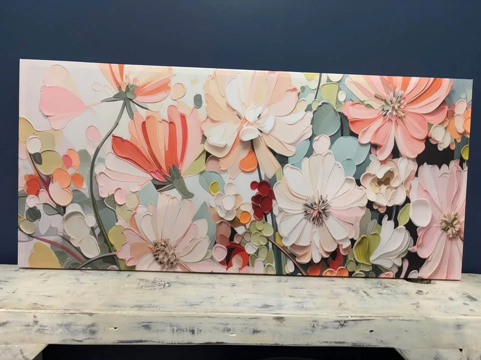 Modern Bohemian Floral Canvas Wall Art Ready To Hang image indicator(7)