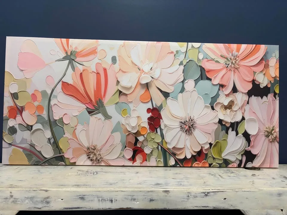 Modern Bohemian Floral Canvas Wall Art Ready To Hang image indicator(8)