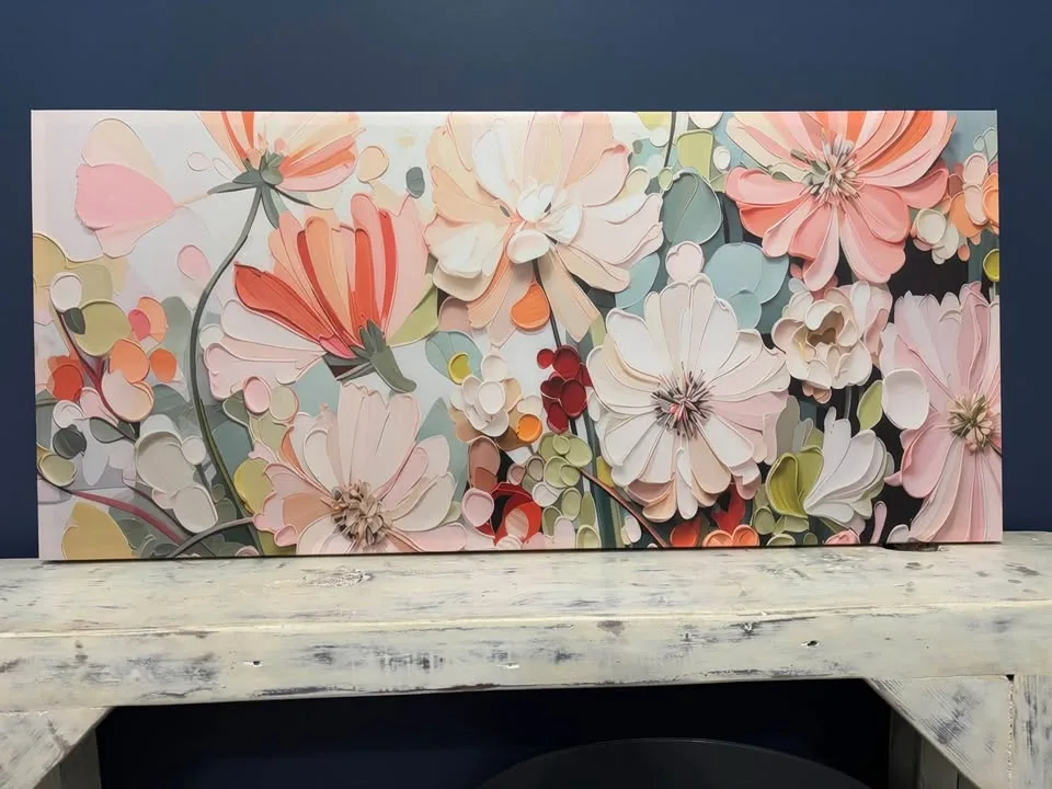 Modern Bohemian Floral Canvas Wall Art Ready To Hang image indicator(9)