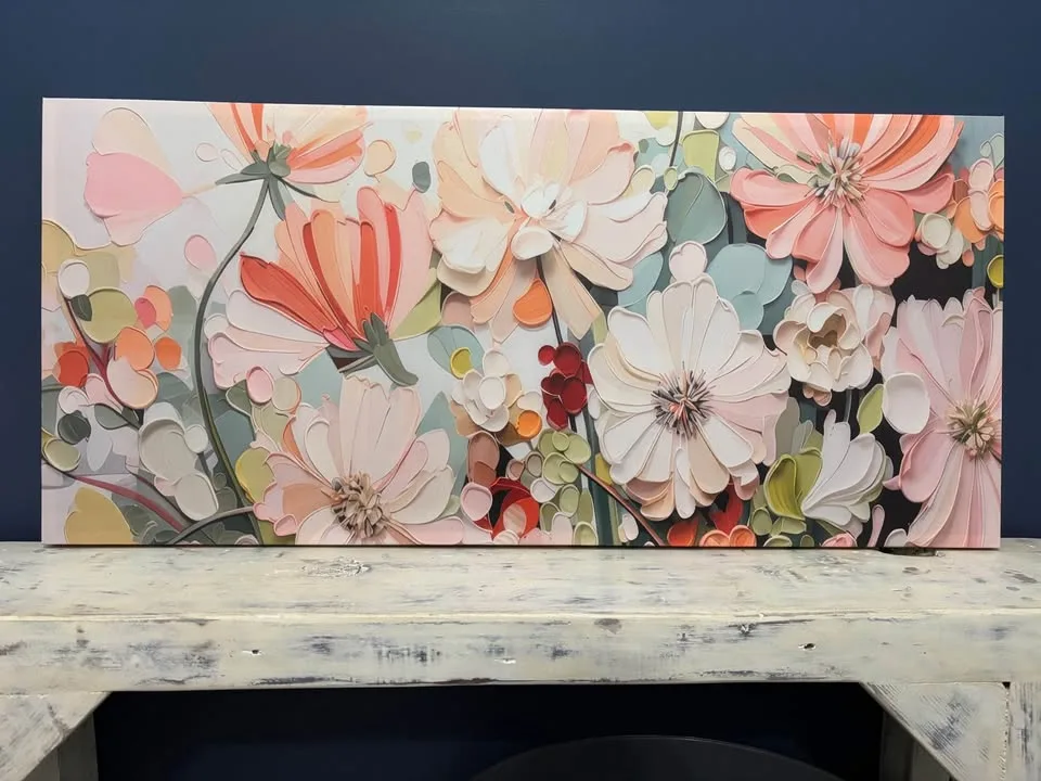 Modern Bohemian Floral Canvas Wall Art Ready To Hang image indicator(10)