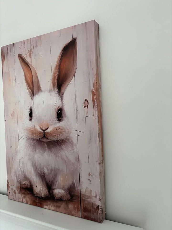 Ready To Hang Vintage White Rabbit Canvas - photo 5