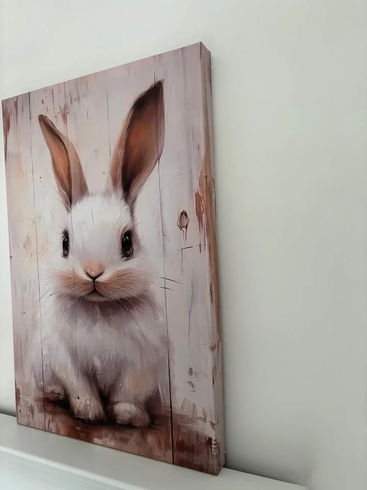 Ready To Hang Vintage White Rabbit Canvas image indicator(5)