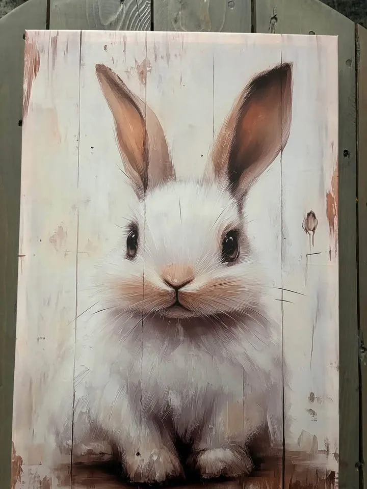 Ready To Hang Vintage White Rabbit Canvas image indicator(6)