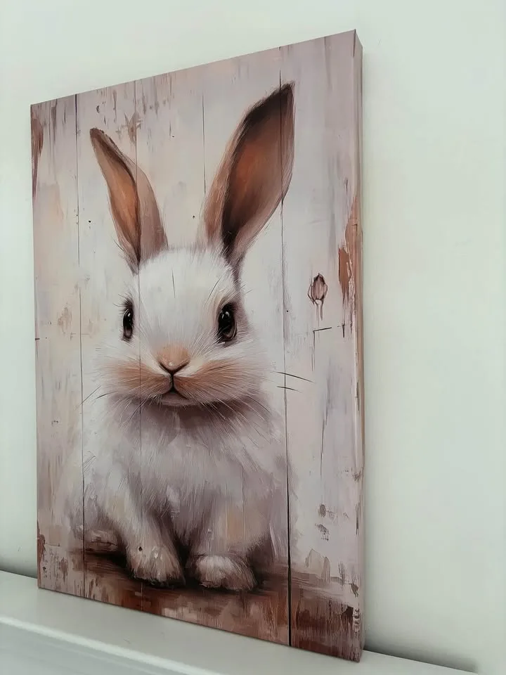 Ready To Hang Vintage White Rabbit Canvas image indicator(10)