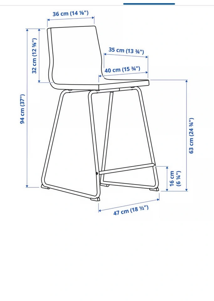 Ikea Lillanas Bar chairs x 2 - photo 4