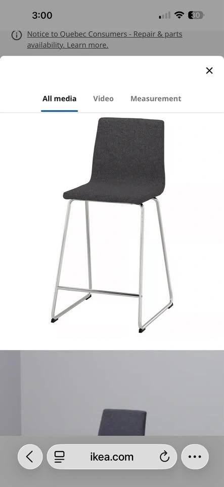Ikea Lillanas Bar chairs x 2 - photo 5