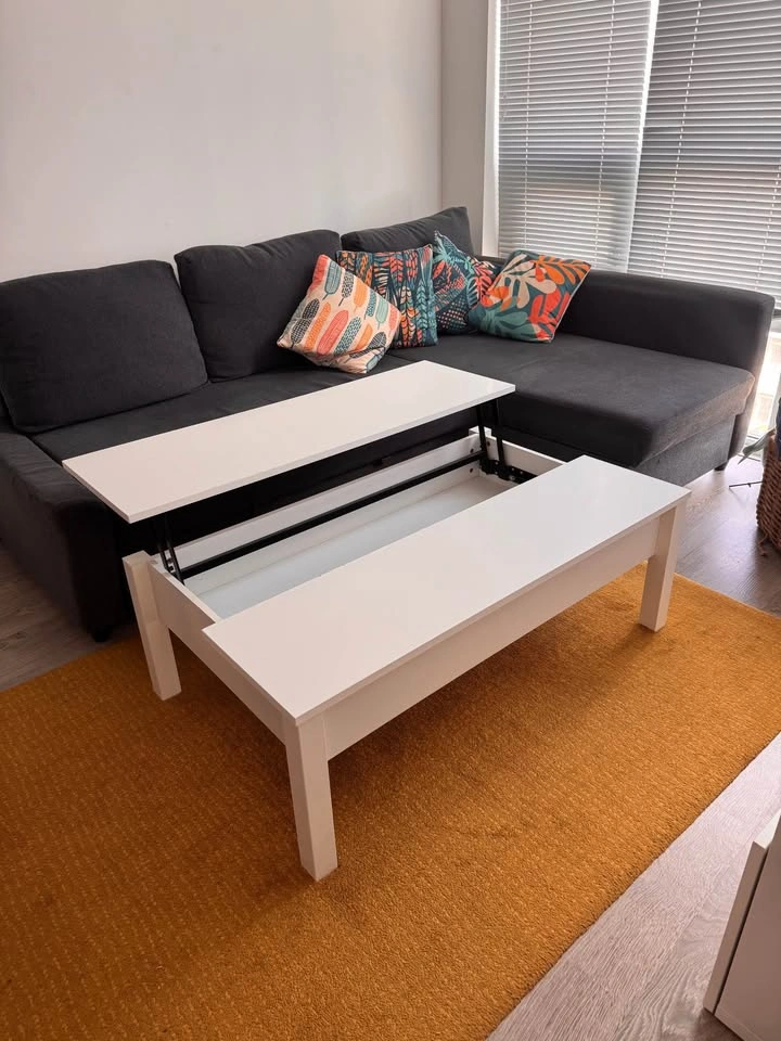 IKEA Adjustable White Coffee Table - photo 2