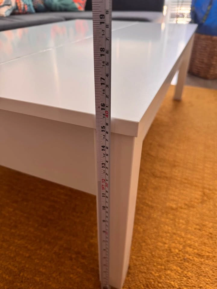 IKEA Adjustable White Coffee Table - photo 5