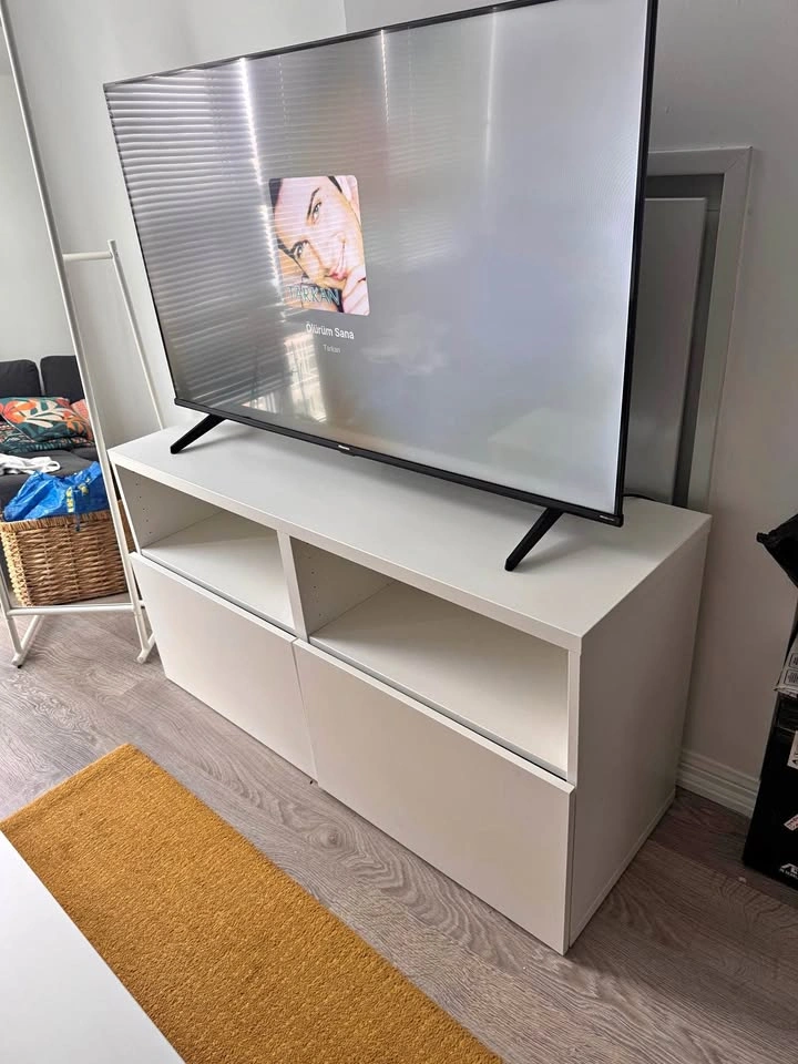IKEA White 2-Drawer TV Stand / TV Unit