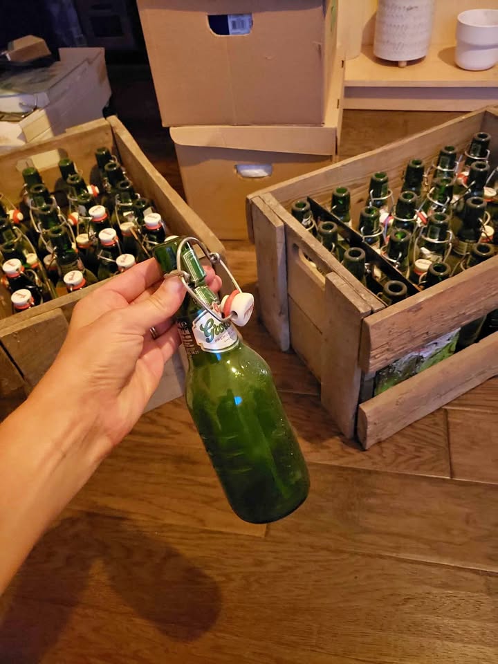 Flip seal beer bottles