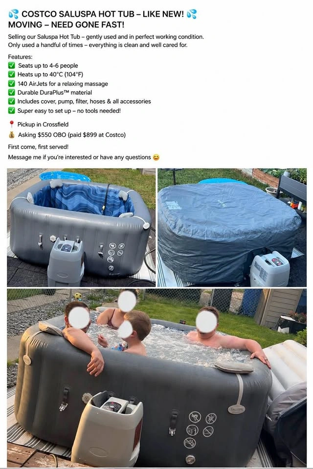 Costco Saluspa Hot tub - Like new!