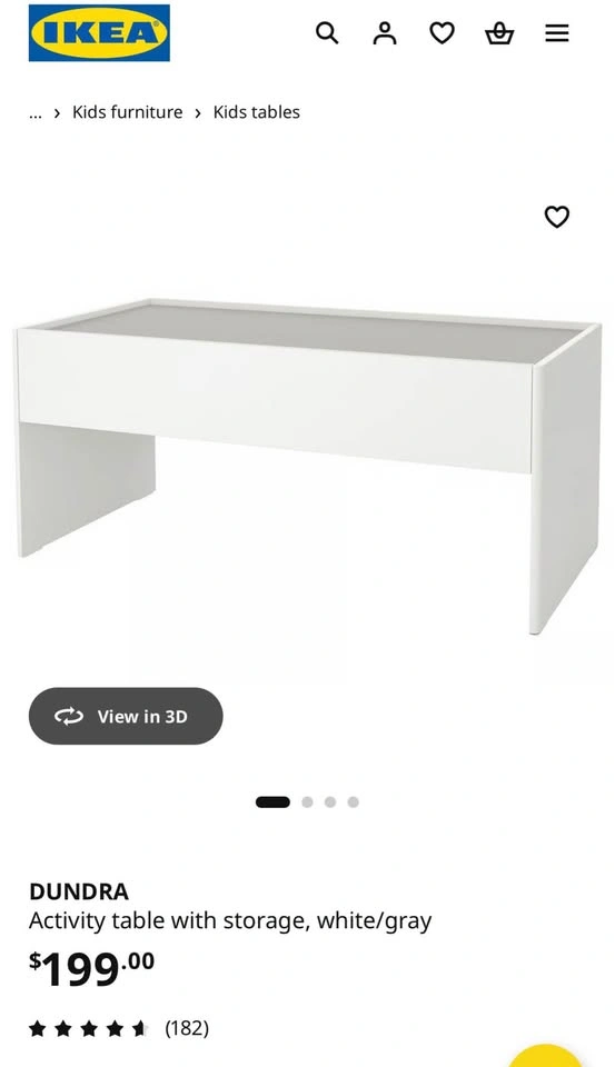 IKEA DUNDRA Activity table with storage - photo 2