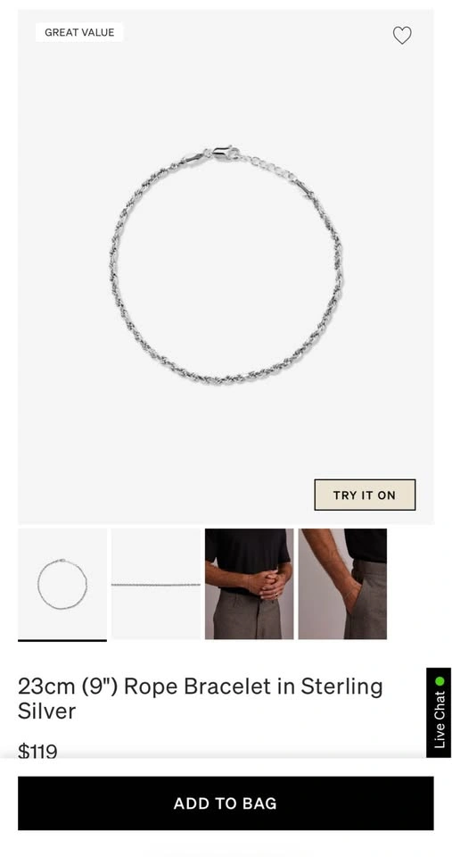 Michael Hill Sterling Silver Rope Bracelet - photo 3