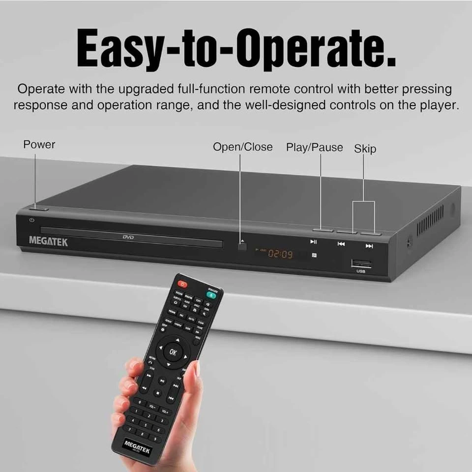 MEGATEK Region-Free HDMI DVD Player - photo 3