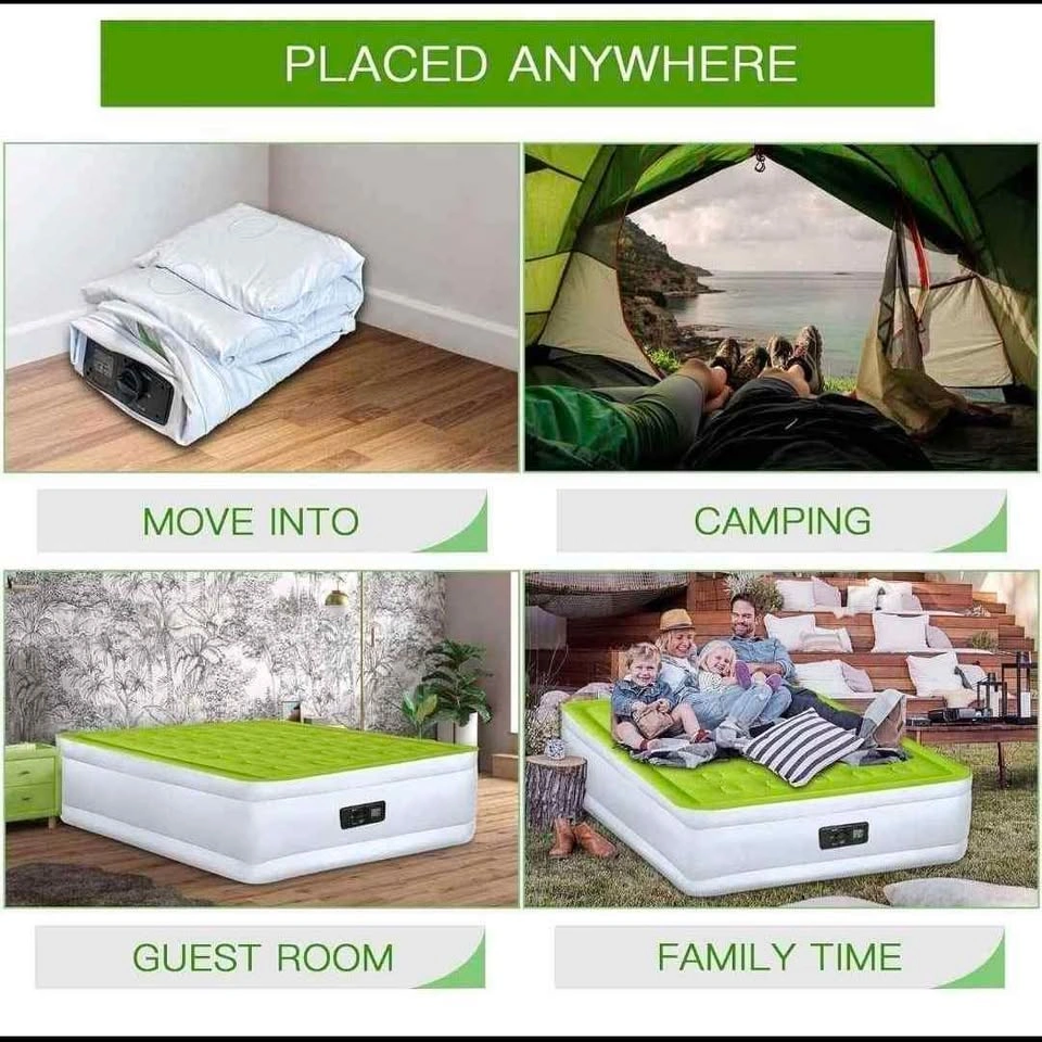 Full Size Air Mattress with Built-in Pump 18 Inch Tall - photo 2