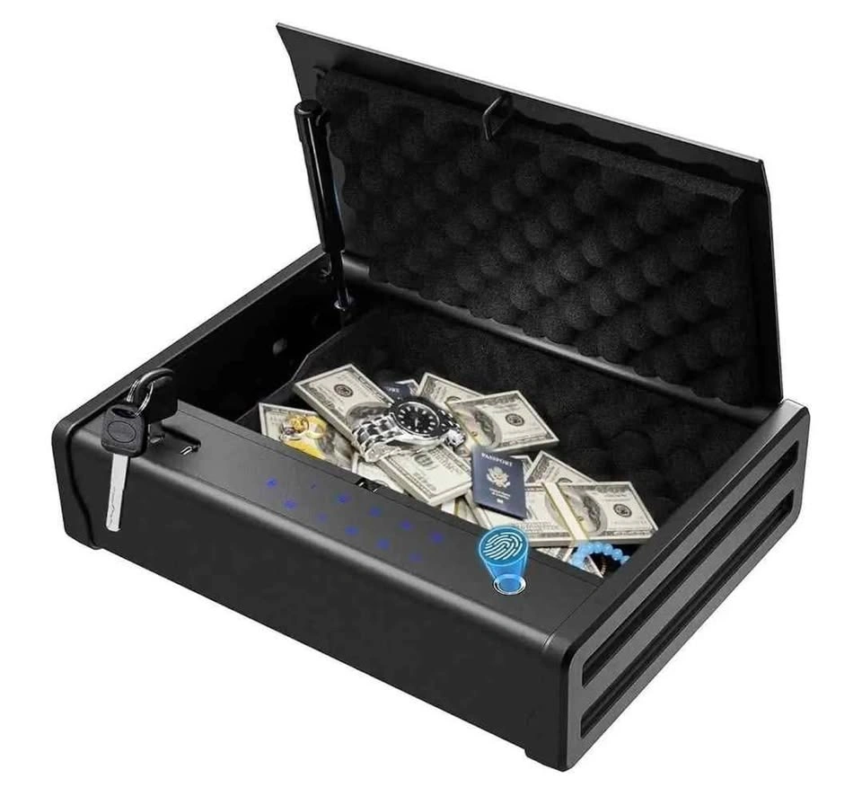 13.54" x 10.35" Fingerprint Password Desktop Safe - photo 2