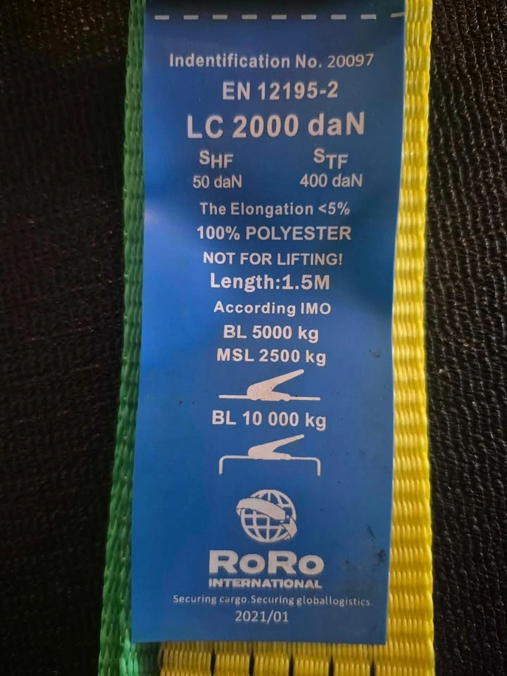 Cargo securing strap LC 2000 daN RORO International - photo 2