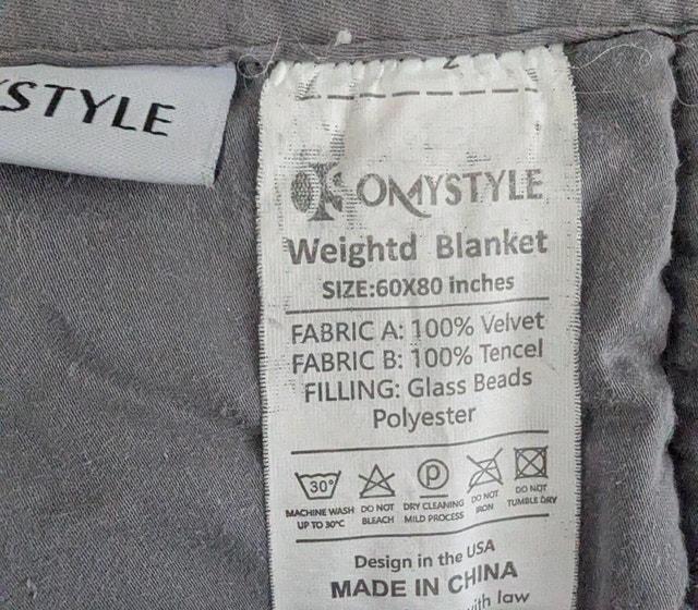 Omystyle 25lbs Weighted Blanket 60x80" (Twin) 100% Velvet - photo 2