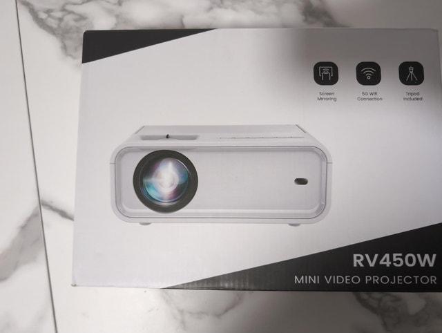 Acrojoy Sunspark 500W (RV450W) Mini WiFi Projector w/ Tripod