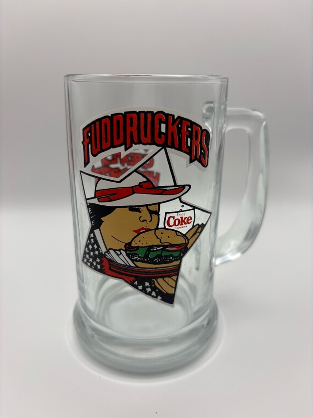 Fuddruckers Coca-Cola Glass Mug