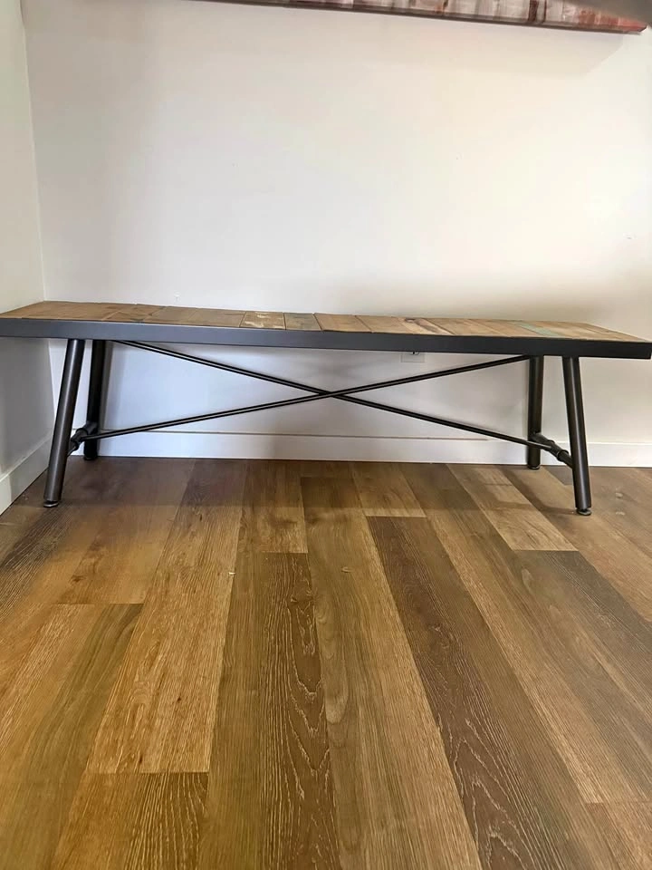 Premium Industrial Entryway Bench – Like New