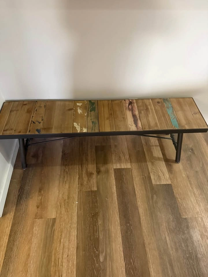 Premium Industrial Entryway Bench – Like New - photo 3