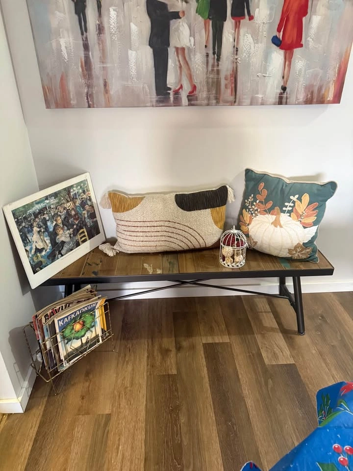 Premium Industrial Entryway Bench – Like New - photo 4