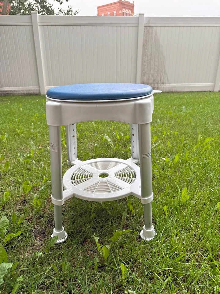 Adjustable Medical Stool with Storage Shelf