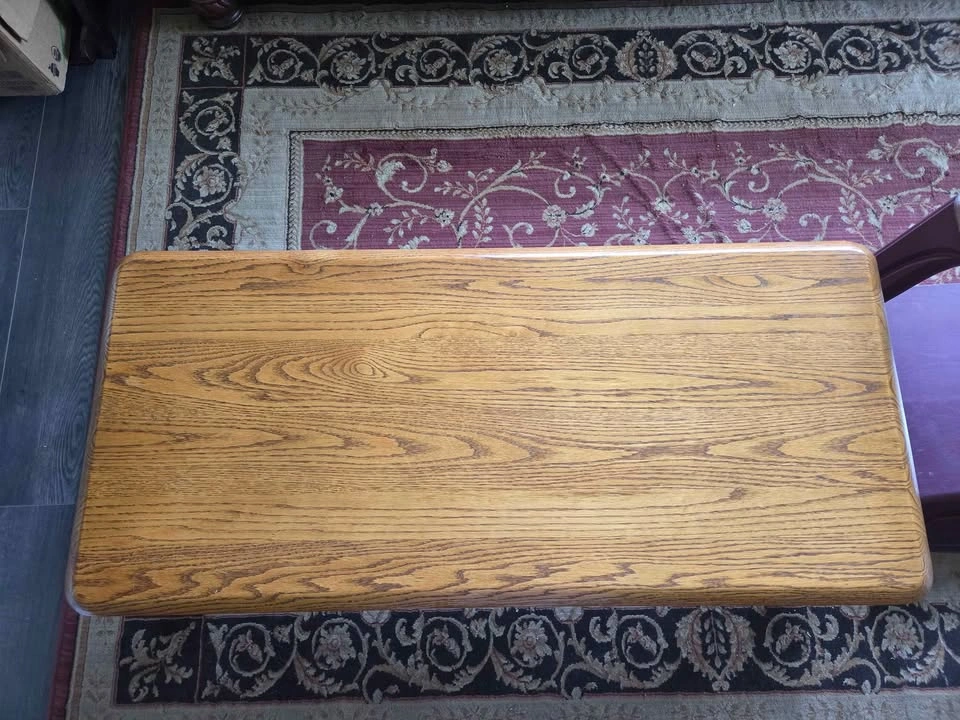 Solid Oak coffee and end table set - photo 3