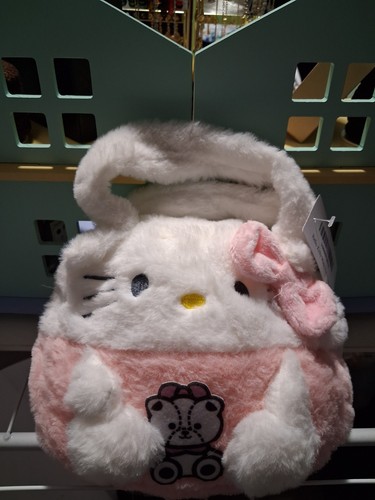 Hello Kitty Plush Mini Handbag White/Pink Zipper Closure - photo 5