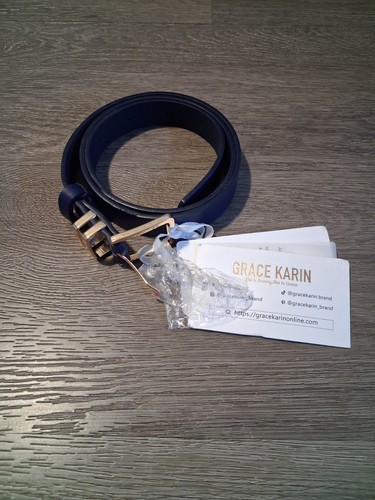 Grace Karin Women's Blue Skinny Basic Belt