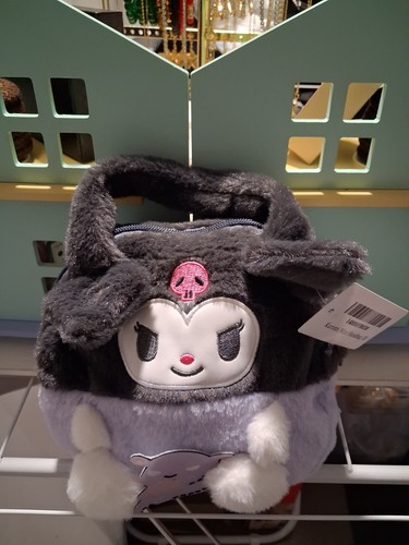 Sanrio Kuromi Mini Plush Faux Fur Handbag