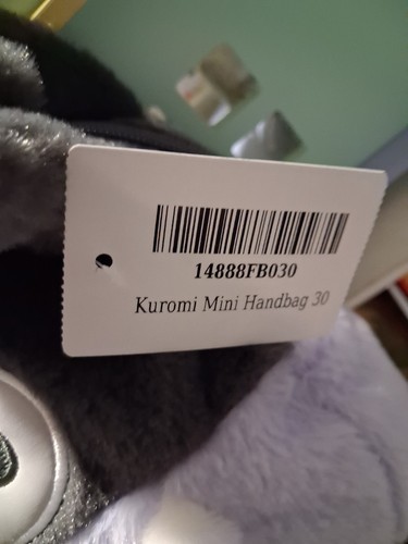 Sanrio Kuromi Mini Plush Faux Fur Handbag - photo 2