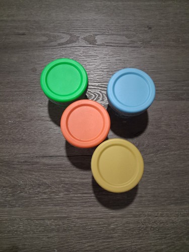 4pc 2oz Glass/Plastic Food Storage Container Set Screw Lids - photo 4