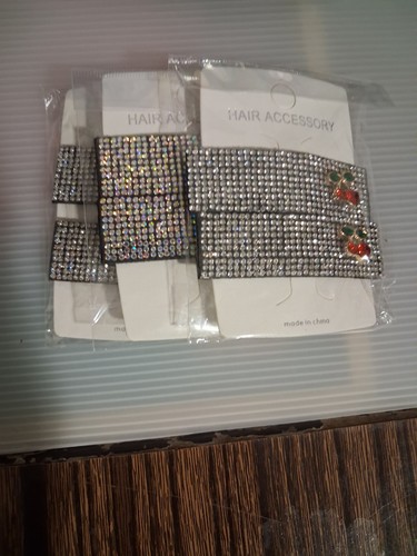 Silver Rhinestone Cherry Hair Clip Set - photo 2