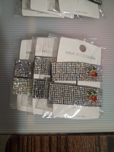 Silver Rhinestone Cherry Hair Clip Set - photo 3